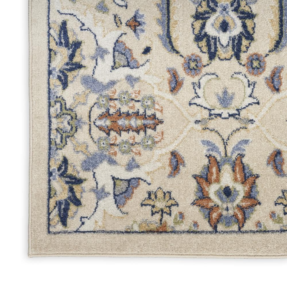 Nourison Home Allur All-over design Beige 2'3" x 7'6" Area Rug, Easy Cleaning, Non Shedding, Bed Room, Living Room, Dining Room, Kitchen (2x8)