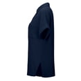 thumbnail image 5 of Womens Gauze Shirts Button Down Dress Shirts Casual Short Sleeve Textured Collared Summer Work Blouse Camping Clothes Blue M, 5 of 5
