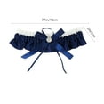thumbnail image 2 of HONMEET 1Pair Elastic Blue Lace Garter Bowknot Thigh Ring Wedding Leg Loop, 2 of 8