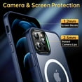thumbnail image 4 of Entronix Magnetic Case for iPhone 13 Pro, Navy, Matte Finish, Drop Protection with Wireless Charging, 4 of 6