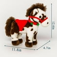 thumbnail image 7 of Yippzo Spotted Electric Plush Horse, Interactive Spotted Animated Walking Horse Toy with Sounds, Soft Brown-White Pony with Moving Head & Tail, 7 of 7
