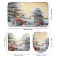 thumbnail image 3 of Christmas Trees, Snowmen 4Pcs Shower Curtain Set Shower Curtain Set with Carpet Bath Mat, 3 of 8