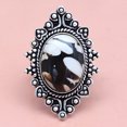thumbnail image 5 of Peanut Wood Jasper Gemstone Handmade Unisex 925 Silver Jewelry Ring"8", 5 of 8