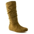 thumbnail image 1 of New Girls Slouch Comf Tall Midcalf Suede Winter Boots Shoes (13, Tan SLENA 23-K), 1 of 3