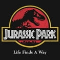 thumbnail image 2 of Women's Jurassic Park Distressed Logo Graphic Tee Black 2X Large, 2 of 3