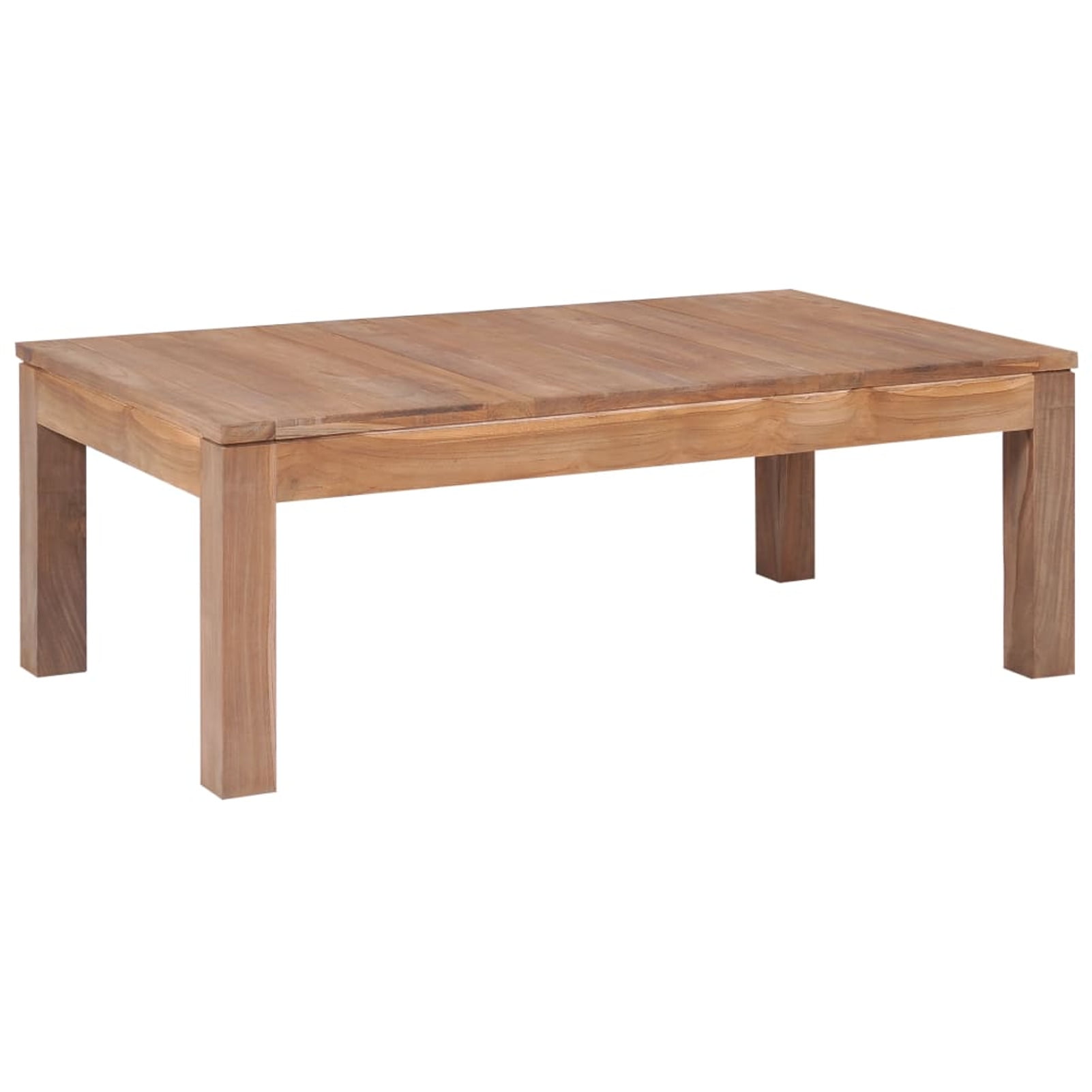 Details about   Natural Coffee Table with Storage Shelf for Living Room US Stock 