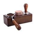 thumbnail image 2 of 58mm Café Tamper Holder Espresso Portafilter Station Tamper Stand Base de madera, 2 of 11