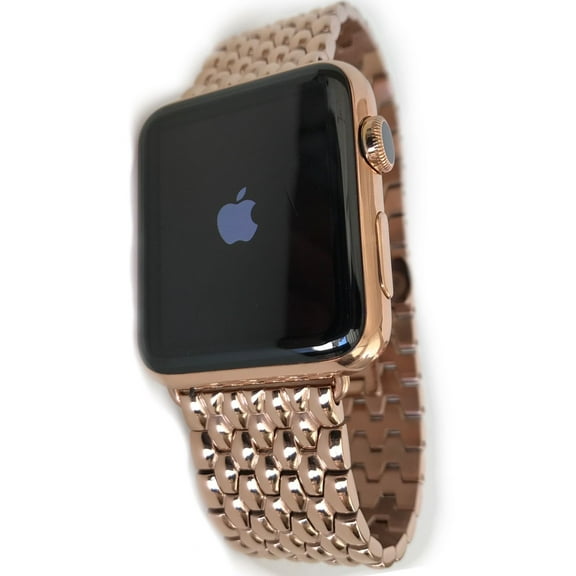 24K Rose Gold SERIES 2 42MM Iwatch 24K Rose Gold Links Butterfly Band