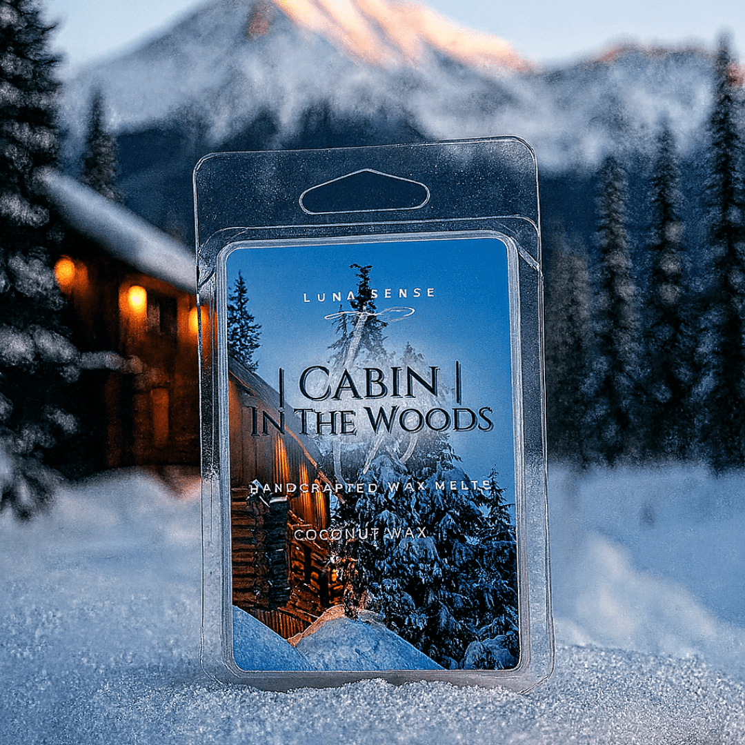 Luna Sense Cabin In The Woods Wax Melts, Warm Spiced Honey & Oak Fragrance, Cozy Fall Scent, 18 Cubes, 3 Pack