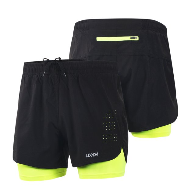 Lixada Lixada Custom B179 Men's Quick-Dry Running Shorts for Marathon & Gym - Green, EU Size M