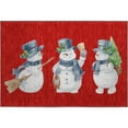thumbnail image 2 of Addison Rugs Mayfield Premium Machine Washable Transitional Holiday Snowman Red Rectangle Rug, 1'8" x 2'6", 2 of 6