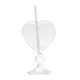 thumbnail image 1 of Taza Copa De Vino En Forma De Corazón Taza De Vidrio Decorativa Transparente De Sujeción Cómoda Con Pajita Para Fiestas Bar Club Nocturno Boda 240 Ml Estilo Brillante, 1 of 8