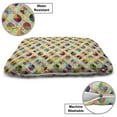 thumbnail image 3 of Geometric Pet Bed, Circular Tile Arrangement Abstract Modern Design Rainbow Colored Illustration, Resistant Pad for Dogs and Cats Cushion with Removable Cover, 24" x 39", Multicolor, by Ambesonne, 3 of 4