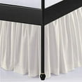 thumbnail image 2 of Cottington Lane Ruffled Bed Skirt- Microfiber- Ivory, King 15 Inch Drop Split Corner Bed Skirt With Platform, 2 of 5