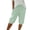 Green 1, variant on Knee Length Shorts Women with Pockets Striped Print Culottes Summer Capri Pants for Ladies Loose Casual Drawstring Capri Pants Lightweight and Breathable Elastic Waistband