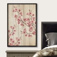 thumbnail image 3 of wall26 Framed Canvas Print Wall Art Vintage Wood Panel Cherry Blossoms Nature Wilderness Illustrations Modern Art Decorative Rustic Relax/Calm for Living Room, Bedroom, Office - 24"x36" Bla, 3 of 5