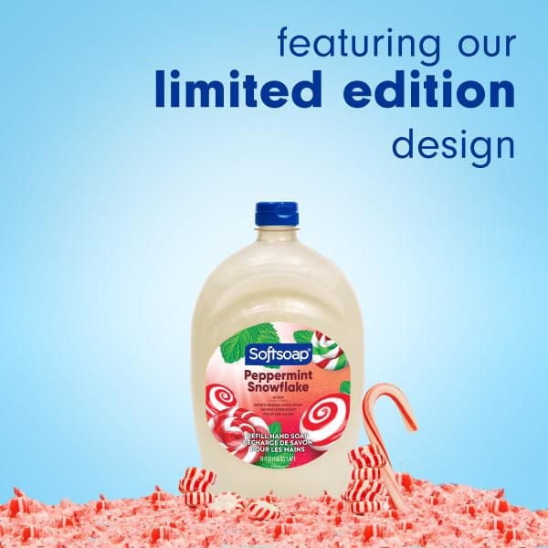 Softsoap Peppermint Snowflake Liquid Hand Soap, 1.47L Refill Bottle