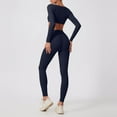 thumbnail image 4 of QHFBli Womens Square Neck Crop Top Workout Tops Long Sleeve Shirts Cropped T Shirts Women Cute Top, 4 of 8