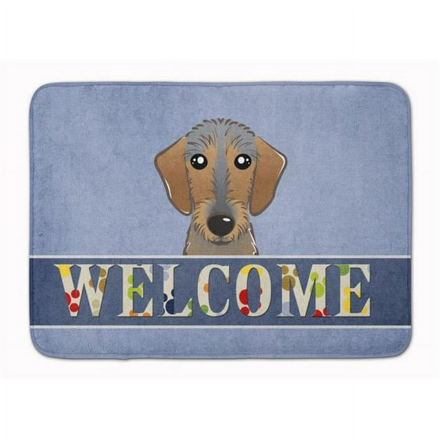Carolines Treasures BB1419RUG Wirehaired Dachshund Welcome Machine Washable Memory Foam Mat