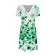 thumbnail image 5 of Mini Vestido de Verano Color Sólido Cuello en V Manga Corta Vestido de Becerro Medio, Vestido Corto de Verano, 5 of 5