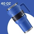 thumbnail image 2 of Blue Stainless Steel Tumbler with Handle and Lid 40 Oz 1 Pack, Double Walled Large Drinking Cup for Travel Coffee Smoothie Water Sports with Snoep in Beperkte Oplage, 2 of 8