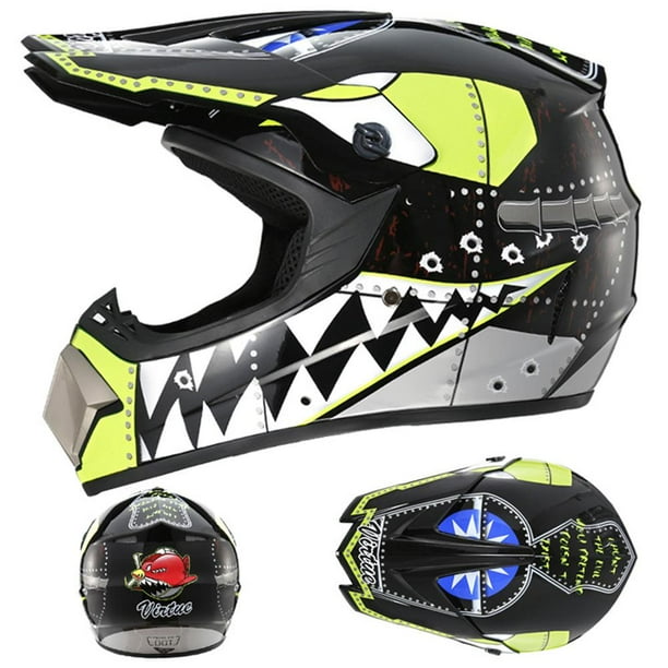 Full Face Motocross Helmet with Goggles Gloves Face Shield Off Road Electric Dirt Bike Motorcycle Mountain Bike Helmet Walmart