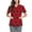 Red, variant on Printed Scrub Tops Women, Medical Uniforms with Dual Pockets Short Sleeve V-Neck Top Bow Print Healthcare Workwear Christmas Nurse Work Apparel Nightmare Before Red 4Xl