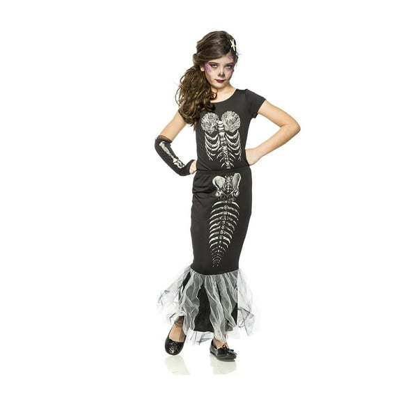 Seeing Red Skeleton Mermaid Glow-In-The-Dark Child Costume - X-Large Unisex