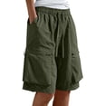 thumbnail image 6 of Costeam Womens Quick Dry Bermuda Cargo Shorts Multiple Functional Pockets Adjustable Drawstring High Waist Loose Fit Lightweight Hiking Summer Casual Short Pants, 6 of 6