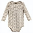 thumbnail image 5 of Hudson Baby Infant Girl Cotton Long-Sleeve Bodysuits, Blush Rose Leopard, 18-24 Months, 5 of 5