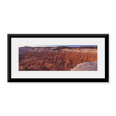 Framed Art Print, Aerial View Of Jagged Rock Formations by Panoramic Images, 25-7/8" x 9-7/8"