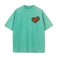 thumbnail image 5 of UVEASISHA Mens Oversized Short Sleeve Tshirt Trendy Leopard Heart Print Graphic Tees Big and Tall Casual Loose T-Shirts Holiday Pullover Shirt Mint Green 3XL, 5 of 6