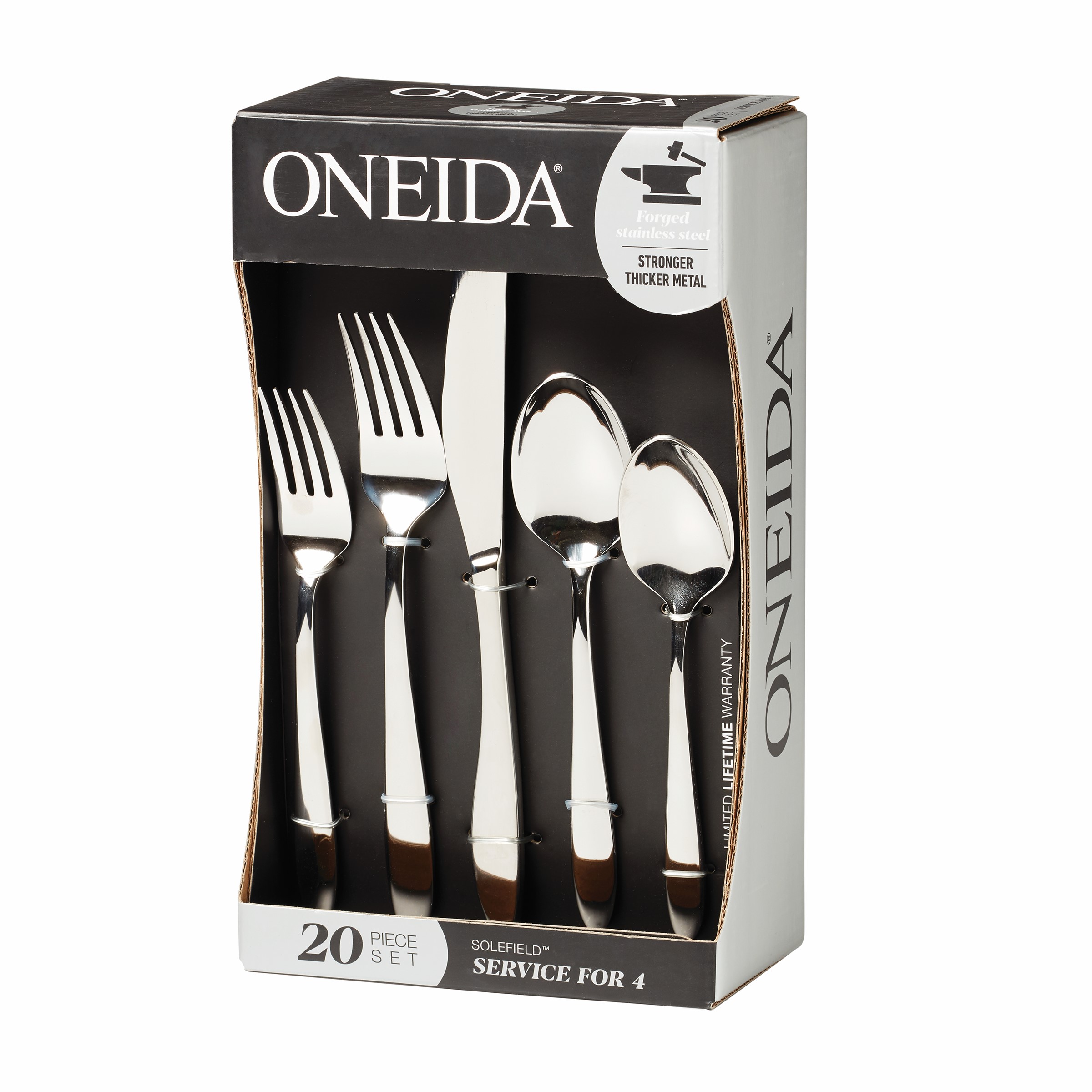 Oneida Solefield 20-Piece Stainless Steel Silverware Set photo 6