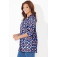 thumbnail image 3 of Catherines Women's Plus Size Easy Fit 3/4-Sleeve Scoopneck Tunic, 3 of 5