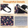 thumbnail image 4 of Pioneer Flower Floral Print Pattern Insulated Lunch Bag for Women Men, Large Portable Soft Cooler Tote, Thermal Food Storage Bag with Pearl Cotton, 8.66L, 8.75"x5.75"x9.5", 4 of 6