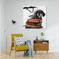 thumbnail image 2 of Wynwood Studio Canvas Fashion Books Dachshund Fashion and Glam Books Wall Art Canvas Print Black Pastel Red 30x30, 2 of 3