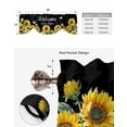 thumbnail image 4 of Tie Up Valance Curtain for Kitchen,Welcome Home Sunflower Funny Words Rod Pocket Short Curtains Adjustable Tie-Up Shade Valances,Black Yellow Window Treatment for Bathroom Living Room Bedroom, 4 of 8