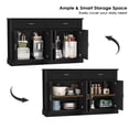 thumbnail image 7 of Homfa Black Kitchen Buffet Cabinet with 2 Drawers & 4 Doors, 55" W Sideboard Buffet Storage Cabinet with Shelves Credenza Cabinet for Dining Room, 7 of 7