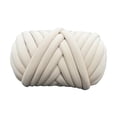 thumbnail image 2 of Hilo grueso, hilo gigante tubular, hilo para tejer a mano, hilo jumbo de 500 g para bricolaje. Beige, 2 of 9