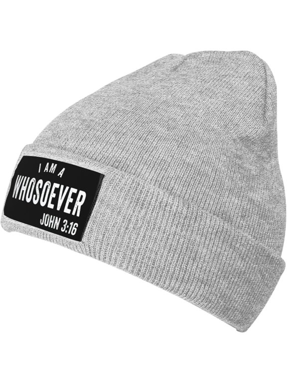 John 3:16 Christian Gifts Bible Gift Black Beanie Men Knit Skull Cap Warm Stocking Hats Guys Women Winter Beanie Hat