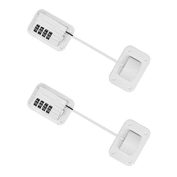 AURARMLET 2 Sets Password Lock Safety Lock for Fridge White Child Proof Home Safety