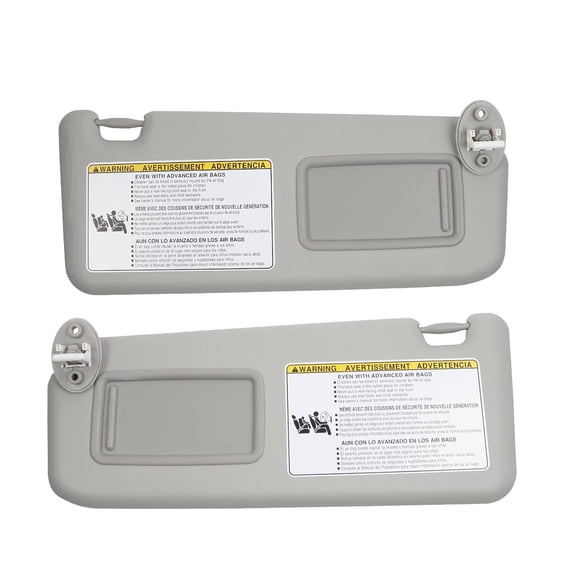 Left Driver & Right Passenger Side Car Sun Visor For Toyota Rav4 2013-2018, Sun Visor For Car Replacement With Makeup Mirror, Replaces 74320-42595-B1, 74310-42593-B1-a pair-grey