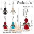 thumbnail image 2 of Turquoise Angel Pendant Decoration Zinc Alloy Lobster Clasp Charms Clip-on Charms for Keychain Purse Backpack Ornament Stitch Marker 45mm, 2 of 7