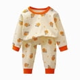 thumbnail image 6 of TOWED22 Toddler Girls Pajamas Cotton Kids Cute Graphic 2 Piece Kids Pjs Fall Winter Sleepwear Clothes Set 6-24 Months 2t 3t 4t 5t 6t 7t 8t 9t Children(Orange,1-2 Y), 6 of 6