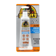 Gorilla Waterproof Caulk & Seal Silicone Sealant, 2.8oz Squeeze Tube - Clear Caulking Sealant for Kitchen, Window, Bath, Marine, Door and More