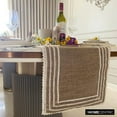 thumbnail image 5 of The HomeCentric Decorative Beige Table Runner 4 - 6 Seater Table Runner (14 x 64 inch), Lace, Border, Tassels, Bohemian, Jute fabric Table Linen, Bordered Pattern Contemporary Style - Bohemian Beauty, 5 of 10