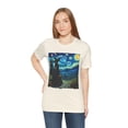 thumbnail image 2 of Unisex Van Gogh Starry Night Halloween Witch Cotton Shirt, 2 of 7