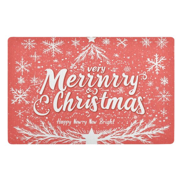 BZSMCE Floor Mats 32x20in Full Pattern Of Snowflake for Christmas Creativity Doormats