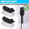 thumbnail image 2 of Brush Refill for OXO Steel Dish Brush - 4 Pack Dish Brush Cleaning Replacement Head, 2 of 7