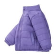 thumbnail image 5 of Ccpelsie Winter Toddler Boys' Zip Up Puffer Jacket Kids Parka Coat Winter Fashion Casual Outwear with Pocket for Little Kids Big Kids(Purple,6-7 Years), 5 of 5